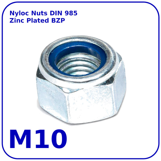 M10 NUTS NYLON INSERT DIN 985
