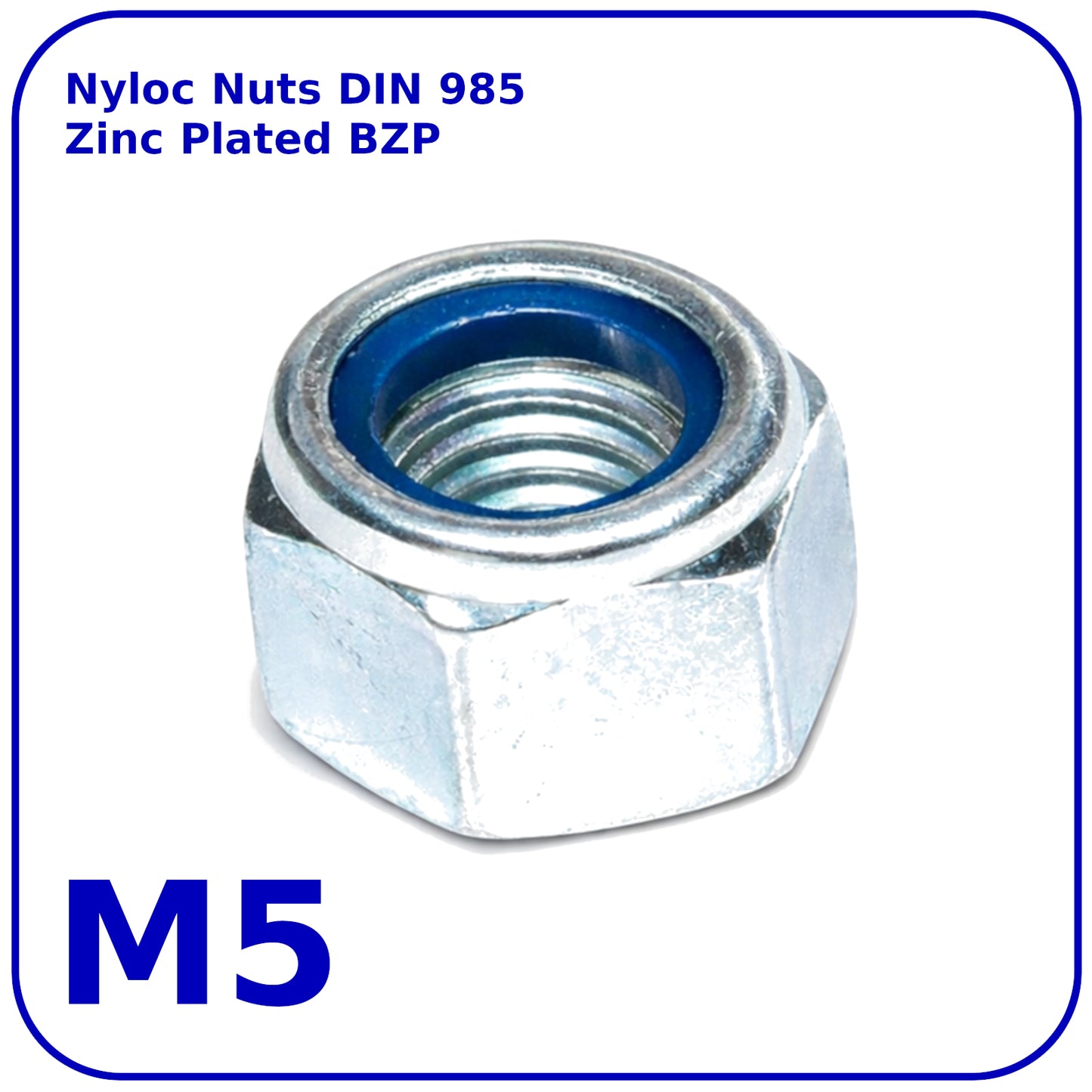 M5 NUTS NYLON INSERT DIN 985