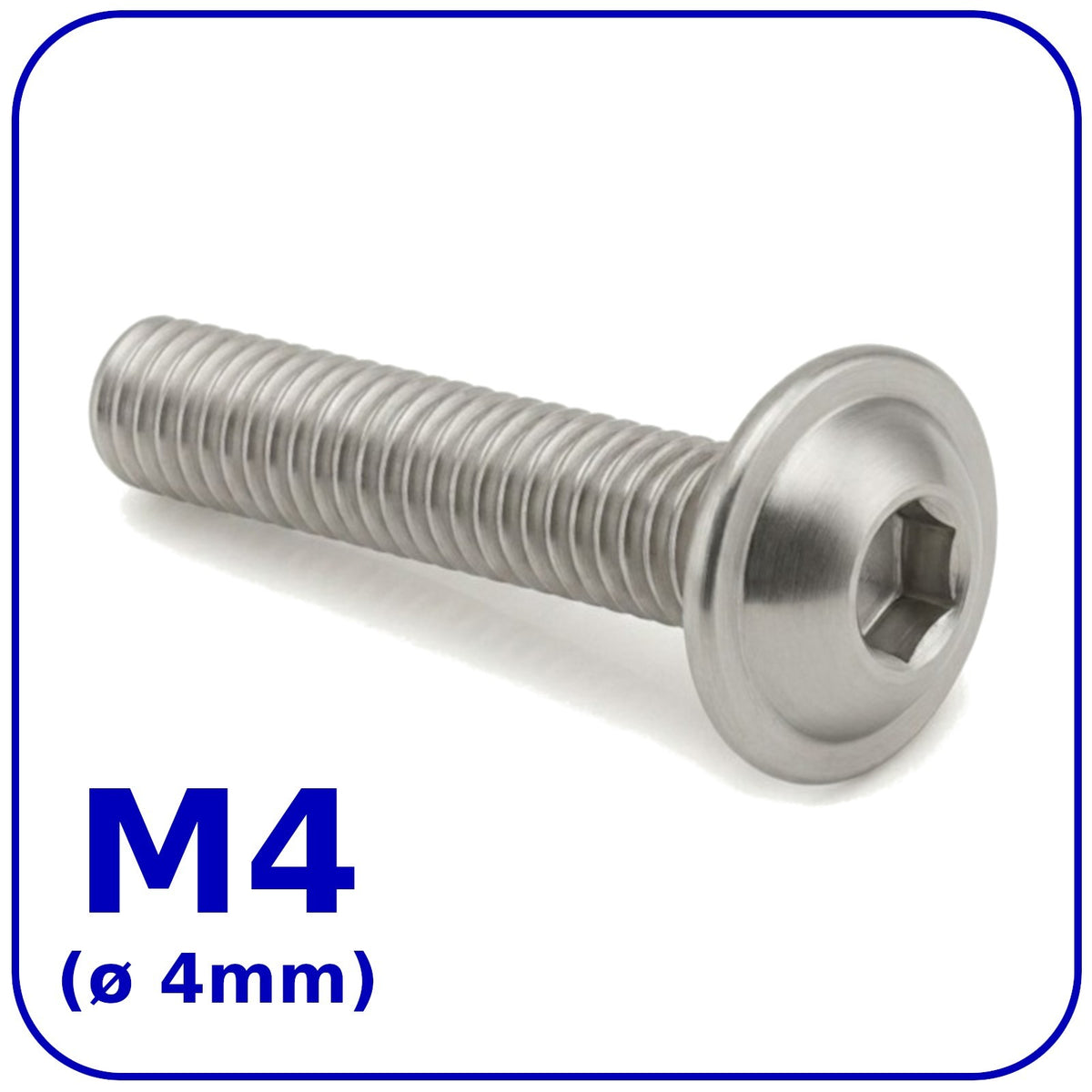 Flange Head Screws M4 Button Allen Socket Bolts Zinc Plated Steel ISO 7380-2